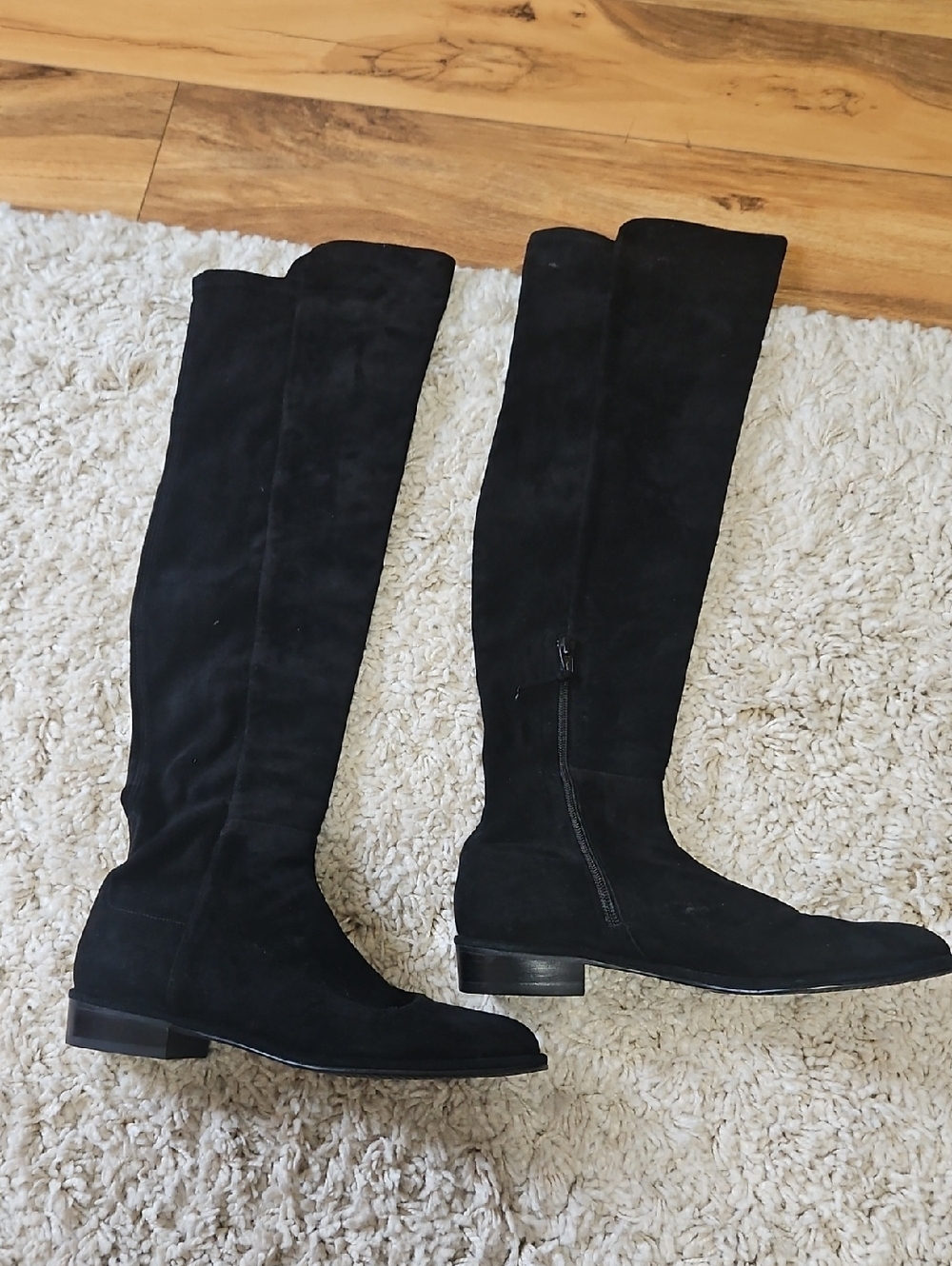 Stuart Weitzman Black Over-the-Knee Suede Boots